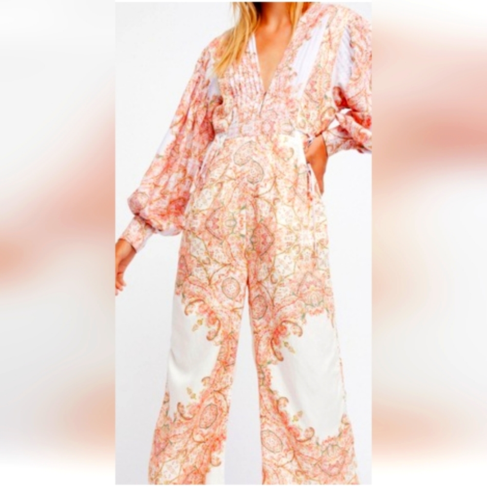 NWT Free People Blooming Fields Jumpsuit